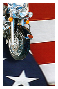 DF35T 332 Biker on US Flag